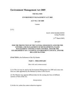 Environment Management Act (2005) 