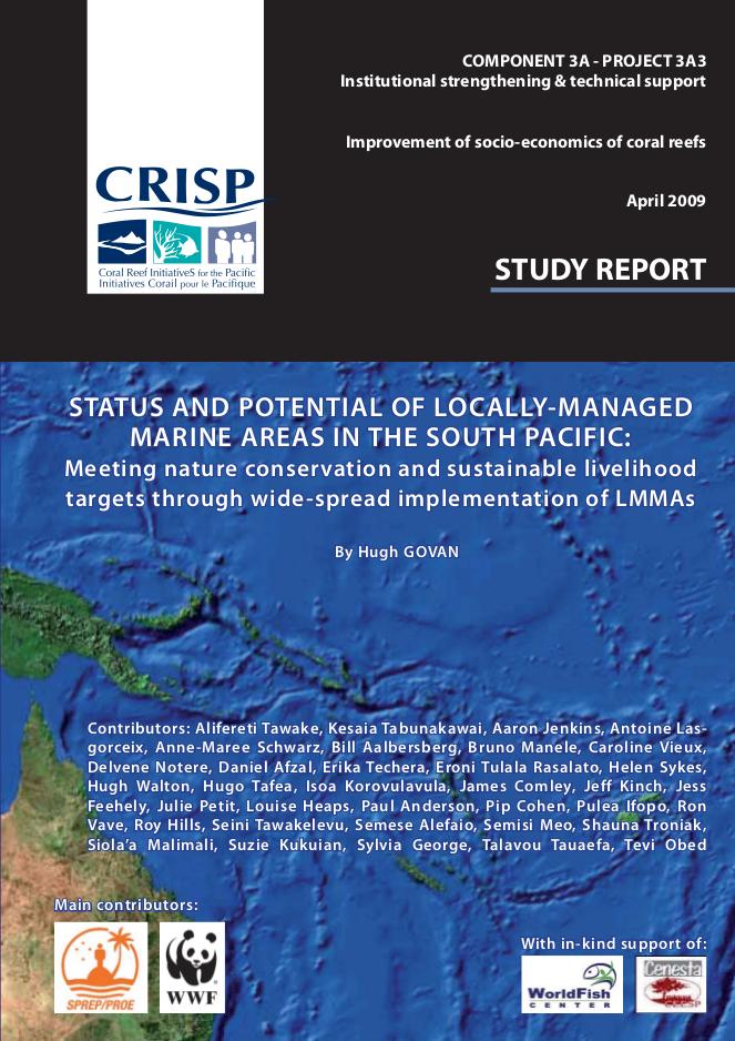 Status and potential of locally-managed marine areas in the South Pacific: meeting nature conservation and sustainable livelihood targets through wide-spread implementation of LMMAs