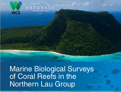 Marine Biological Surveys of the Northern Lau Group - 2018 -2